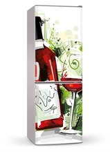 Adesivo de refrigerador para máquina de lavar louça, personalizado, faça você mesmo, adesivo para vinho e copos para decoração da cozinha, arte no geladeira, tampa de papel de parede 2024 - compre barato