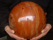 56.7LB 10.1 "огромный натуральный красная яшма хрустальный шар Шар полированный исцеления Африка Оптовые цены! 2024 - купить недорого