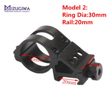 Scope Mount 30mm Offset Rifle Flashlight Torch Laser 20mm Rail Weaver Picatinny Mount Rifle Sight Pistol Airsoft Gun Caza 2024 - buy cheap