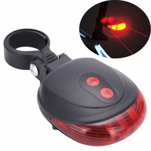 New Bicycle Lights 5 LED 2 Laser Taillight Safety Warning Red Lights Moutain Bike Rear Lamp Cycling Accessories 2024 - buy cheap