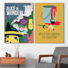 Alice in Wonderland Minimalist Posters And Prints Wall Art Canvas Painting For Living Room Decoration Home Decor Unframed Quadro 2024 - buy cheap