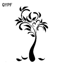 QYPF 10,9 cm * 17,7 cm dibujos animados interesante glamuroso árbol vinilo Super pequeño pegatina de ventana de coche pegatina C18-0371 2024 - compra barato