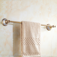 60cm European antique brass bathroom towel bars, Art copper single towel bars rack, Toilet wall hanging towel rack shelf vintage 2024 - buy cheap
