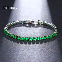 Emmaya Brand 7 Colors Fashioh Luxury Crystal Tennis Bracelet Zircon Beads Bracelet Bangle Chains Strand Bracelets for Women 2024 - buy cheap