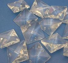 200PCS/lot 22MM SQUARE glass beads in 2 holes CRYSTAL PRISM OF CHANDELIER prism beads free shipping 2024 - buy cheap