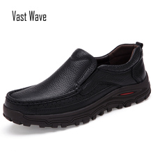 VASTWAVE big size 38-48 mens dress italian leather shoes luxury brand mens loafers genuine leather formal loafers moccasins men 2024 - buy cheap