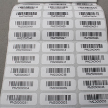Pegatina de código de barras de 1x3cm, adhesivo con etiqueta impresa, 1000 unids/lote 2024 - compra barato