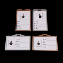 High Quality Aluminium Alloy Business Work ID Card Holder Name Tag Exhibition Card Holder Gold Silver Badge Holder 2024 - compre barato