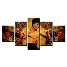 5 pçs, quadrado completo 5d diy pintura diamante kung fu estrela bruce lee diamante completo bordado ponto cruz strass y2466 2024 - compre barato