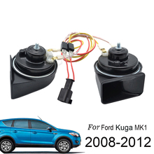 Buzina de caracol 2 tamanhos 410/510hz, buzina de carro alto e baixo, 110-125db, alto à prova d'água, automático para ford kuga mk1 2008 a 2012 2024 - compre barato