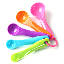 5 pcs/set Measuring Spoons Colorful Plastic (1 / 2.5 / 5 / 7.5/ 15ml) Sugar Cake Baking Spoon Baking Utensil Tools Set Kit 2024 - buy cheap