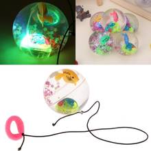 1PC Colourful Crystal Ball Light-emitting Toys Elasticity Jumping Luminous Toys for Kids Children(Random Color) 2024 - buy cheap
