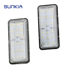 2 unids/set SUNKIA LED para matrícula de coche luz Canbus Error gratuito bombilla lámpara para Toyota Land Cruiser Prado Reiz J100 J120 J200 2024 - compra barato