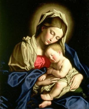 Oil painting Madonna Virgin Mary & Child Christ(no framed) 24x36" 2024 - buy cheap