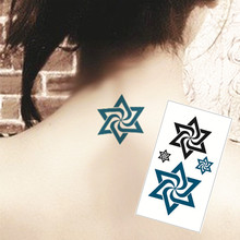 SHNAPIGN пятиконечная звезда флэш-тату ручная наклейка 10,5*6 см маленькая Водонепроницаемая хна красота временная татуировка для тела 2024 - купить недорого