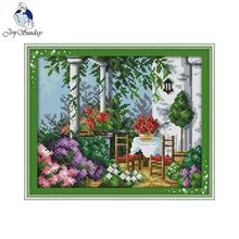 Joy Sunday DIY Handmade Needlework Cross Stitch Set Embroidery Kit Bright and Beautiful Spring Scenery Pattern Cross-Stitching 2024 - buy cheap