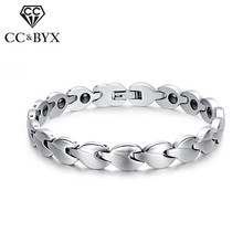 CC Health Care Bracelets For Women And Men Stainless Steel Magnet Bangles Drop Shipping Resist Fatigue Bracelet BR-007 2024 - buy cheap
