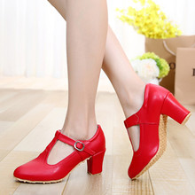 Zapatos de baile latino para mujer, calzado deportivo moderno con suela de Rumba y cuero vaquero 2024 - compra barato