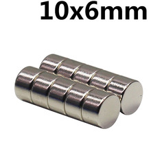 *10pcs 10 x 6 mm N35 Super Strong Powerful Small Round Rare Earth Neodymium Magnets 10 x 6 mm 2024 - buy cheap