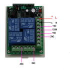 Sistema de interruptor de luz transmissor e receptor, interruptor sem fio, 4 canais, 3000m, dc 12v 24v, 4 canais, 4 canais rf, 315 / 433 mhz, casa inteligente - compare preços