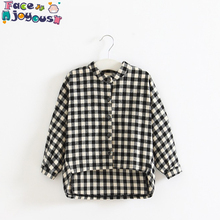 Camisa polo xadrez de manga comprida da moda outono 2019, blusa de meninas para crianças de alta qualidade, roupas de crianças de 2 a 9 anos 2024 - compre barato