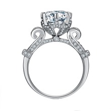 Изумительное блестящее кольцо, хорошее ювелирное испытание, настоящее кольцо 3CT, Брендовое моиссанитовое обручальное кольцо с бриллиантом, женское подлинное ювелирное изделие из белого золота 2024 - купить недорого