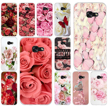 002FG  Red butterfly roses flower  Soft Silicone Tpu Cover phone Case for Samsung a3 2016 a5 2017 a6 plus a7 a8 2018 s6 7 8 9 2024 - buy cheap