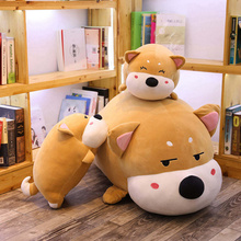 50cm/70cm adorável gordura shiba inu cão brinquedo de pelúcia recheado macio kawaii animal dos desenhos animados travesseiro bonito presente para crianças bebê menina 2024 - compre barato