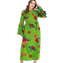 WHZHM 5XL 6XL Plus Size 3XL 4XL Full Sleeve Dress Women Vestido Vadim Party Casual Cascading Ruffle Maxi Bohemian Dress Femme 2024 - buy cheap