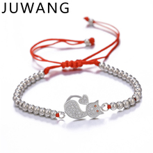 Cute Cat Adjustable Charm Bracelet Cubic Zirconia Lovely Animal Bangle Bracelets For Women Gril Jewelry Gift pulseras 2024 - buy cheap