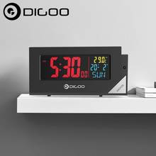 Digoo DG-C8 New Wireless Full Color Digital Clear Backlight Electronical Desk Bedroom Alarm Clo-ck with Light Sensor 2024 - buy cheap