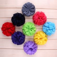 120pcs/lot 6.5cm 15colors Fluffy Ballerina Chiffon Flower For Girls Hair Accessories Artificial Fabric Flowers For Headbands 2024 - buy cheap