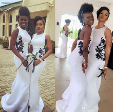 2019 Mermaid Bridesmaid Dress Nigerian African Summer Country Garden Formal Wedding Party Guest Maid of Honor Gown Plus Size 2024 - buy cheap