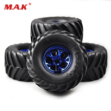 4Pcs/Set Rubber 135mm Tires & Wheel Rims 12mm Hex   For RC Car 1:10 Rc Bigfoot Monster Truck 2024 - buy cheap