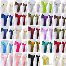 100pcs chair  sash for wedding /7"*108"  satin chair bows wedding decoration supplies  Free shipping Factory price many colors 2024 - buy cheap