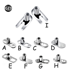 1PC G23 Solid Titanium Dermal Anchor Base Micro Dermal Anchor Tops Surface Barbell Piercings Body Jewelry 2024 - buy cheap