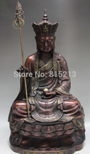 Bi001227 templo do budismo do tibet, em bronze vermelho e cobre, estátua de monge do lótus jizo rohan 2024 - compre barato