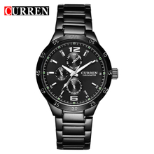 2016 nova Curren luxo marca relógios Men Quartz moda Casual Masculino Sports Watch aço completa militar relógios Relogio Masculino 2024 - compre barato