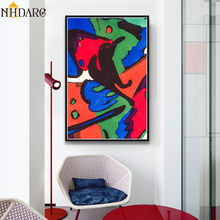 Pintura de arte de tela geométrica kandinsky, artista wassily, cartaz de impressão, imagens para a parede da sala, decoração de casa 2024 - compre barato