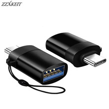 Adaptador USB 3,0 hembra a tipo c con correa de cordón para Samsung Galaxy S8 Plus Xiaomi 6 Huawei P9 OTG, Adaptador tipo C, 1 unidad 2024 - compra barato