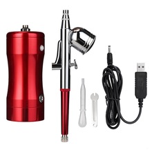 Hvlp-caneta spray, 0.3mm, agulha, arma de pulverização especial, compressor de ar, vermelho, aerógrafo, arte, kit de ferramentas 2024 - compre barato