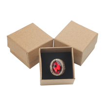24pcs Jewelry Box 5*5cm Paper Ring Boxes Kraft Earring/Pendant Gift Box High Quality Jewelry Display Packaging Black Sponge 2024 - buy cheap