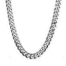 Granny Chic Fashion Necklace Silver Color Stainless Steel Male Cuban Link Chains Necklaces Or Bracelets For Men Jewelry 7-40Inch 2024 - buy cheap