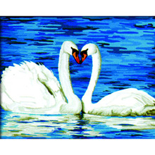 Swan & love DIY Hand Painted Canvas Painting By Numbers Modern Abstract Wall Pictures For Living Room Home Decor Wall Art DY113 2024 - buy cheap