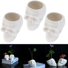 3pcs Flowerpot Skull Head Shaped Halloween Retro Homehold Horrible Decoration Home Office Flower Pot Planter 2024 - buy cheap