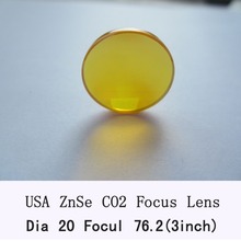 Лазерный объектив ZnSe Co2, диаметр 20 мм, 76,2 дюйма, фокусная длина для лазерного гравера и режущего станка, бесплатная доставка, HQ 2024 - купить недорого