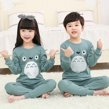 Pijamas de Totoro para niños y niñas, ropa de dormir de algodón para niños pequeños, Pijama de dibujos animados, ropa para el hogar 2024 - compra barato