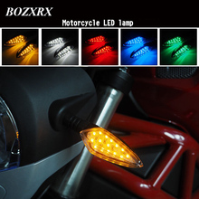 BOZXRX 2pcs/pair Motorcycle Turn Signal Indicator Blinker Light 15 LED Indicator Blinker Flash Bike Lamp For Kawasaki For Suzuki 2024 - buy cheap
