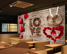 Beibehang-papel tapiz personalizado para paredes de dormitorio, Fondo de pared 3d de amor rosa, decoración del hogar, carta da parati para sala de estar 2024 - compra barato