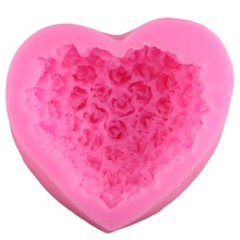 3D любовь сердце роза цветок Форма Сахар ремесло силиконовая форма помадка торт шоколадное мыло формы украшения инструменты для выпечки 2024 - купить недорого